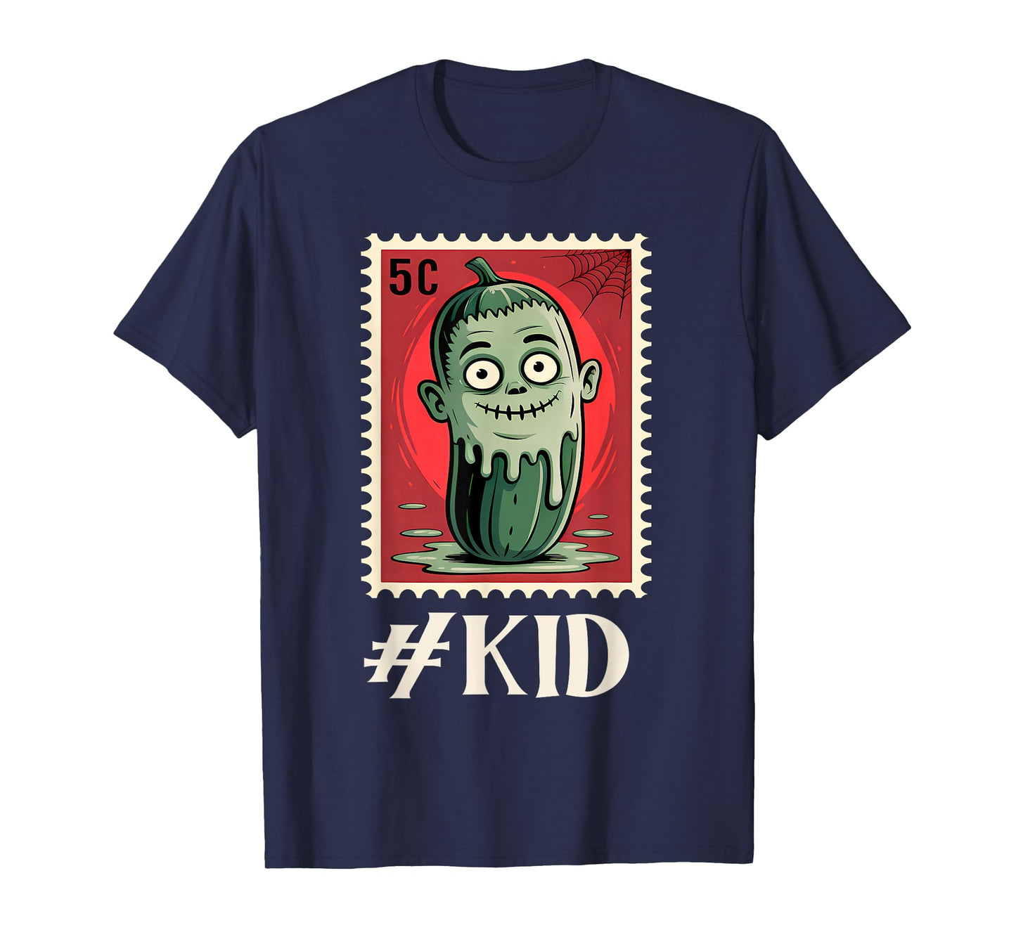 Creepy Cucumber Squad – Funny Halloween Stamp #Kid T-Shirt