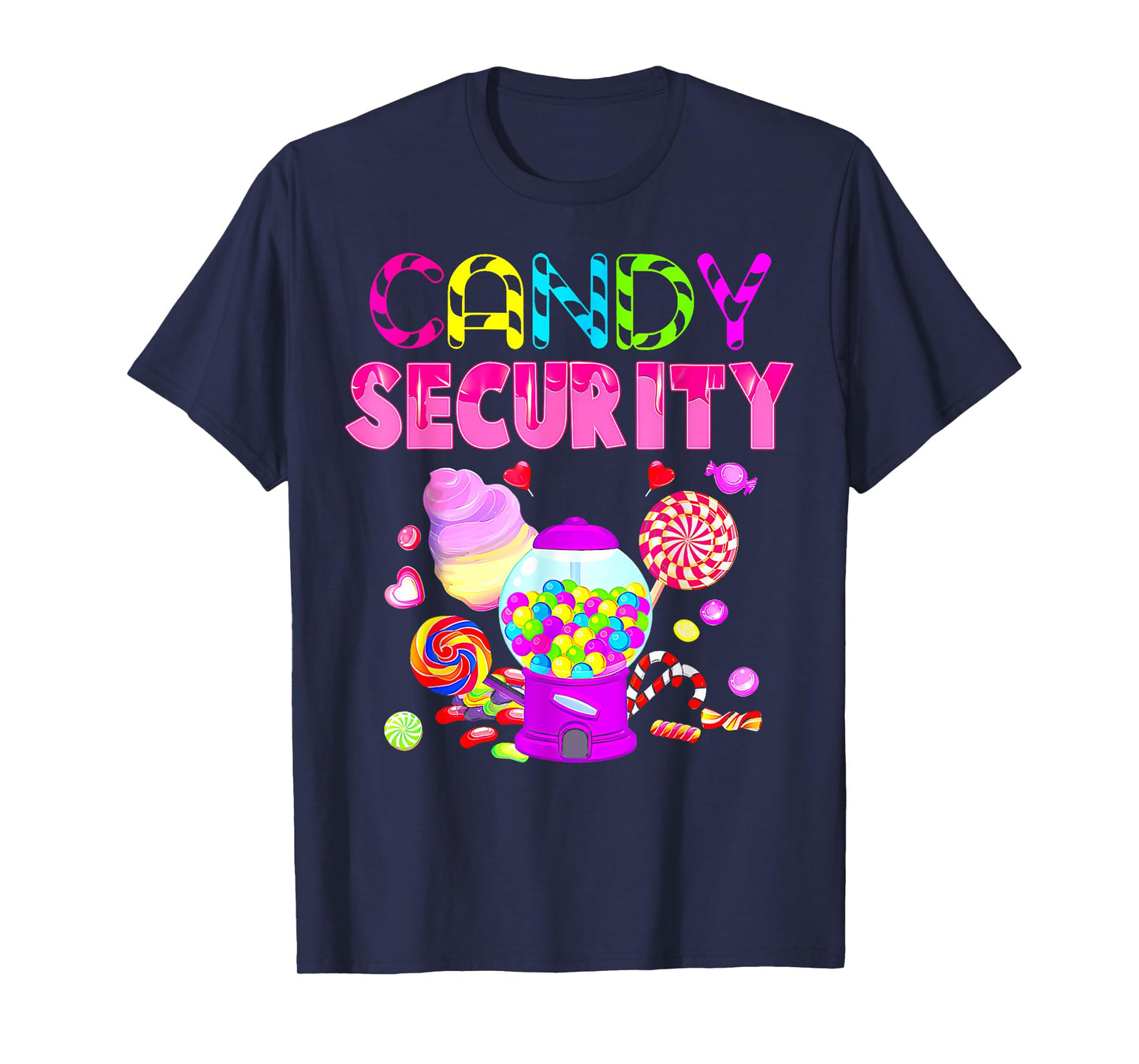 Candy Land Costume Women Candy Crew Funny Candy Security T-Shirt