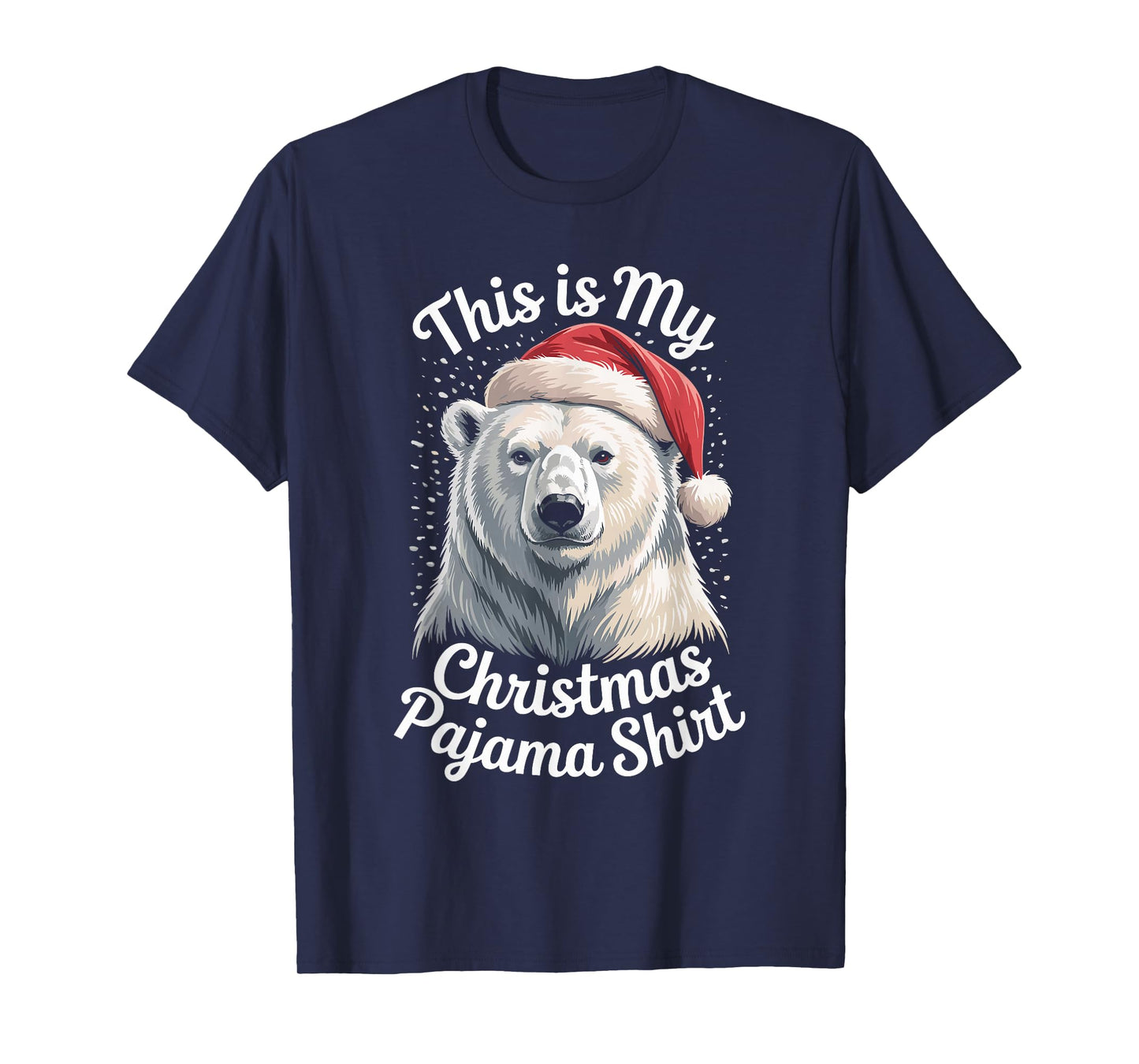 Cute Polar Bear Santa Hat Christmas Xmas T-Shirt