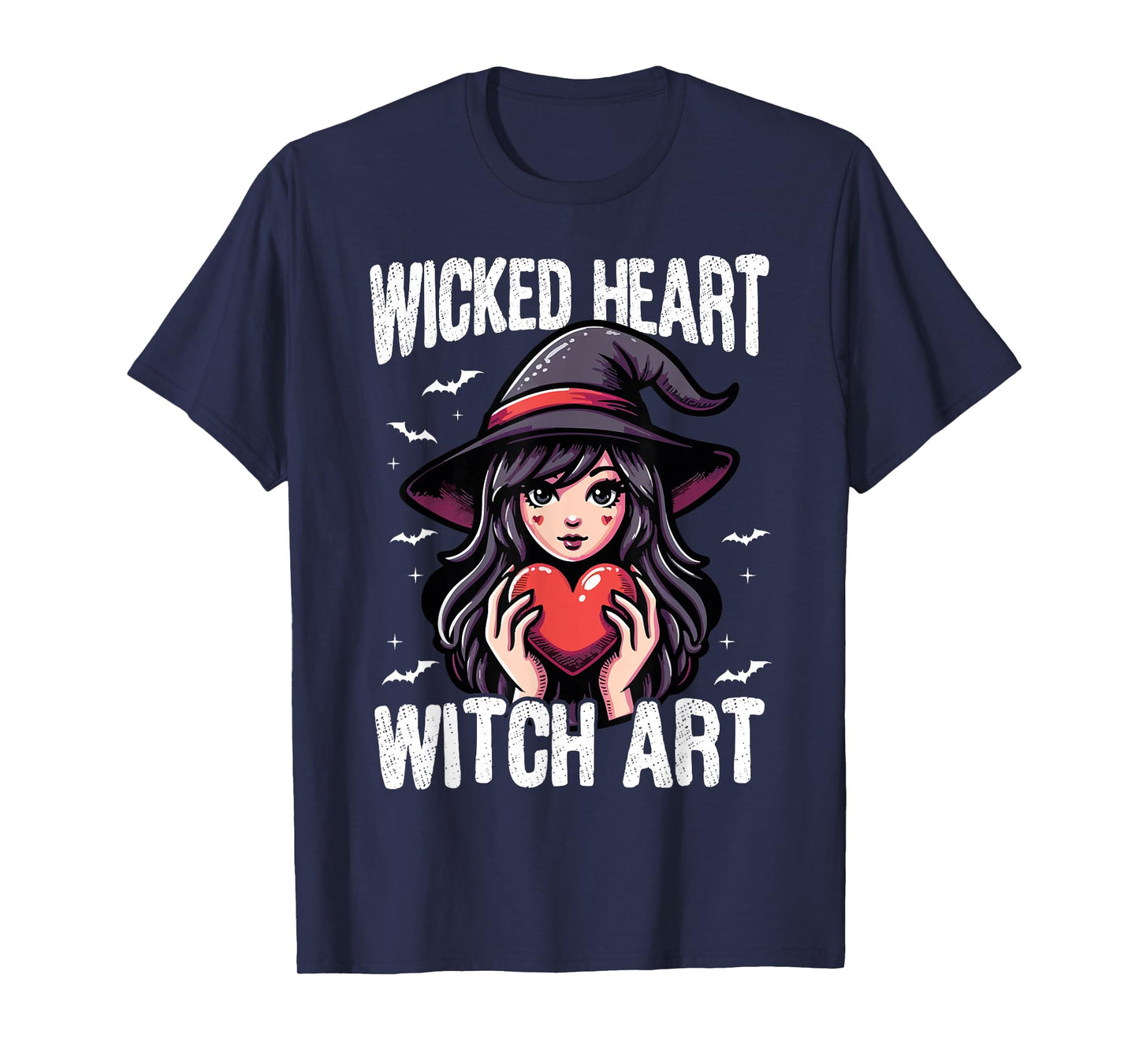 Wicked Heart Witch Art Cute Gothic Witch T-Shirt