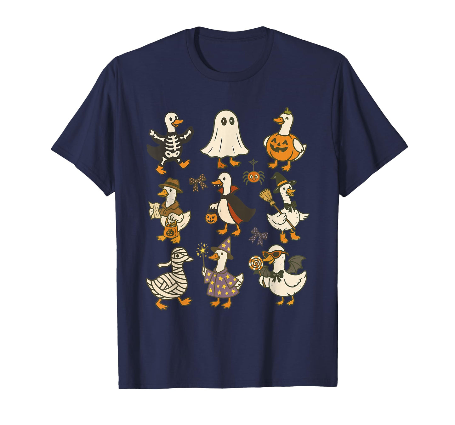 Spooky Goose On The Loose Halloween Goose Witch Silly Goose T-Shirt