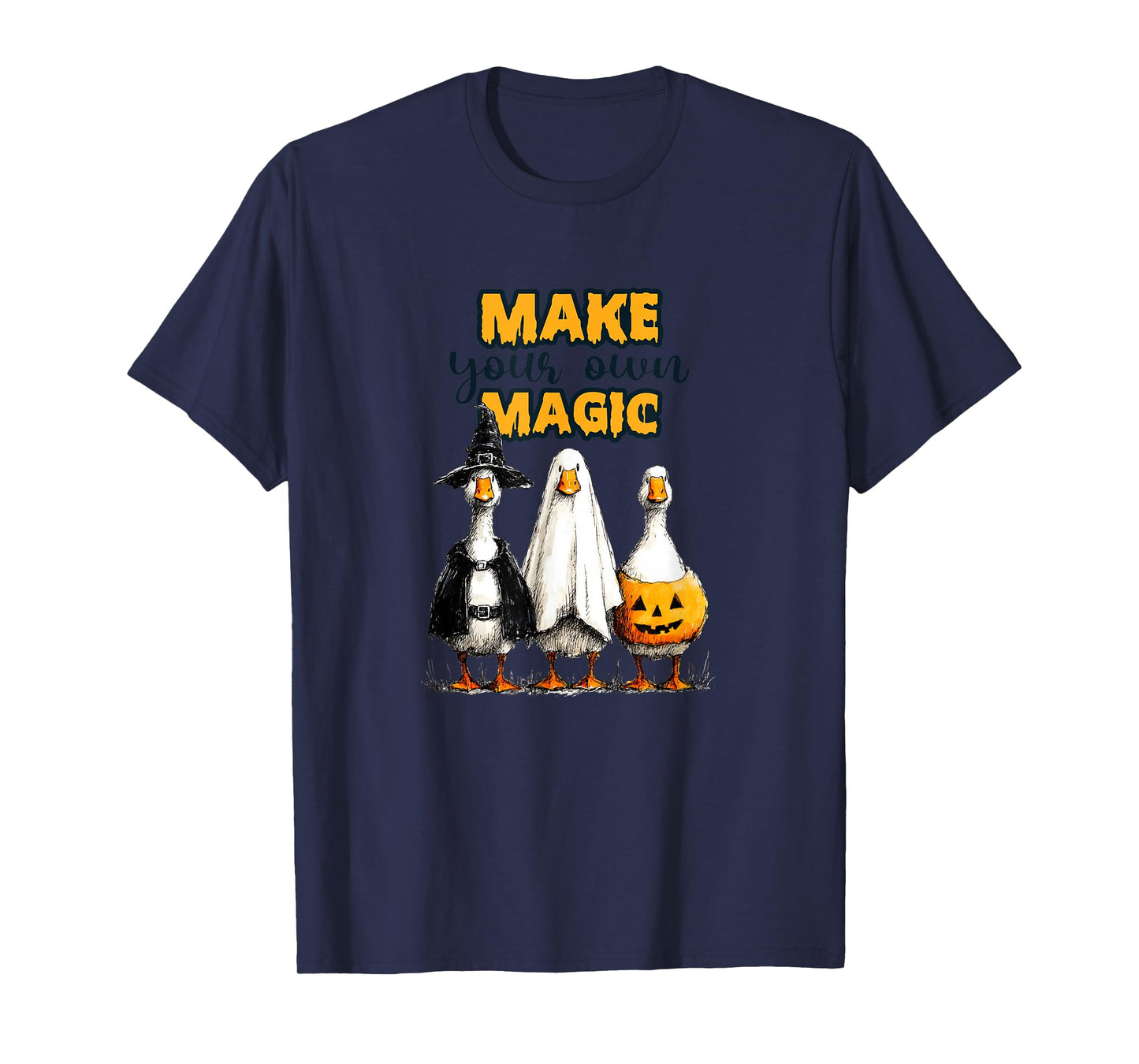 Funny Halloween Goose, Witch Ghost Cute Pet Costume T-Shirt