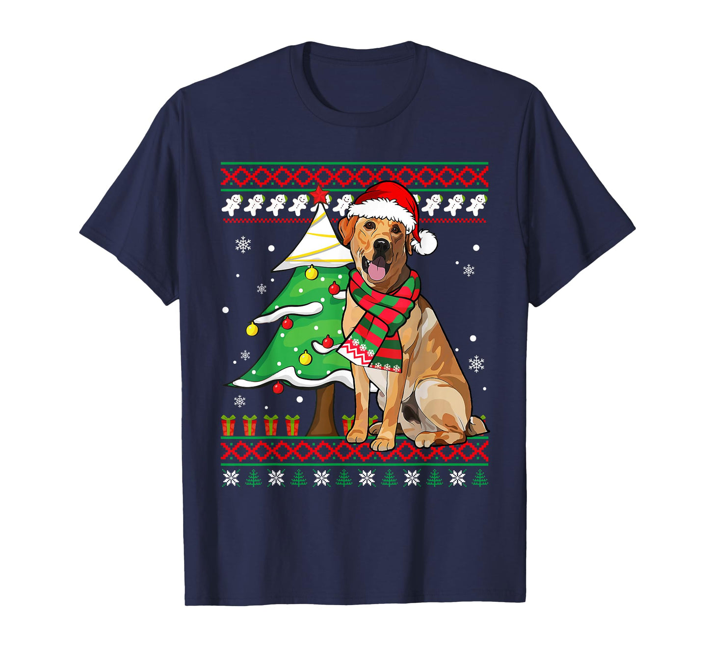 Funny Labrador Christmas Santa Ugly Sweater Lab Dog Lover T-Shirt
