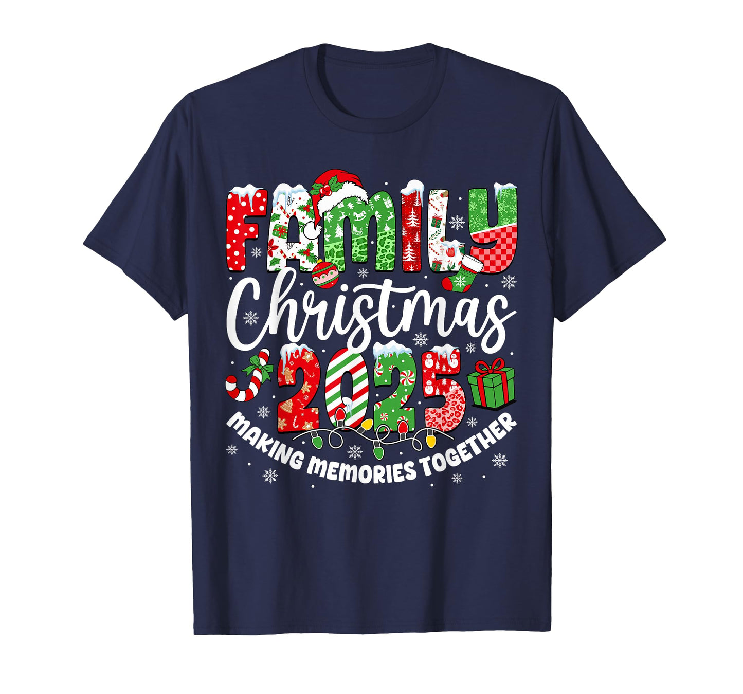 Family Christmas 2025 Matching Outfit Xmas Squad Santa Group T-Shirt