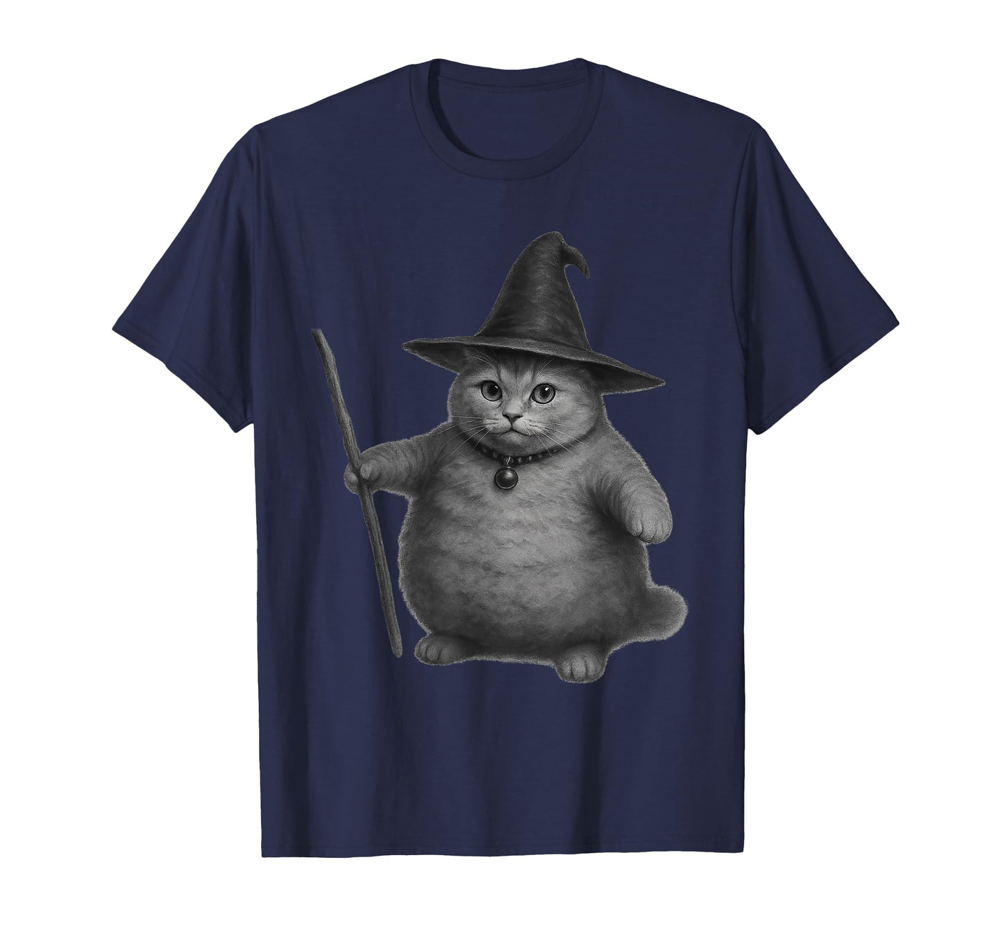 Vintage Wizard Cat Weird Funny Halloween Cat Meme T-Shirt