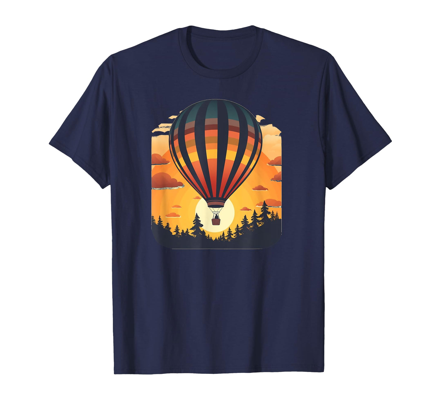 Wilderness Adventures with Sunset and hot Air Balloon T-Shirt