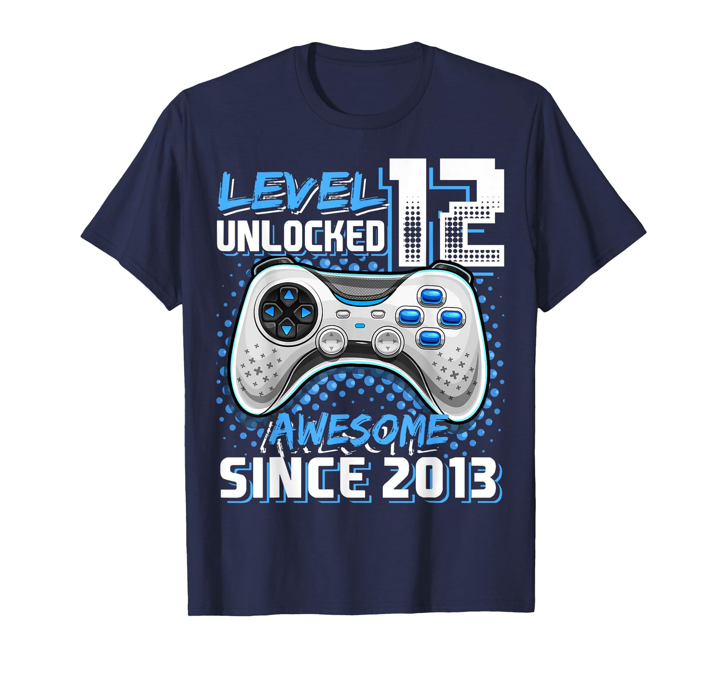 12th Birthday Boy Level 12 Gamer 12 Year Video Game Party T-Shirt
