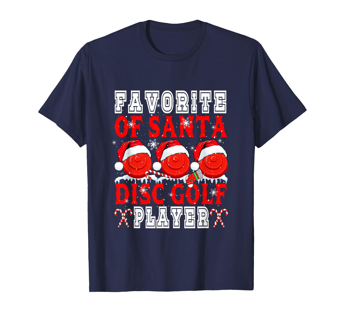 Favorite of Xmas Santa Funny Disc Golf Player Matching Team T-Shirt