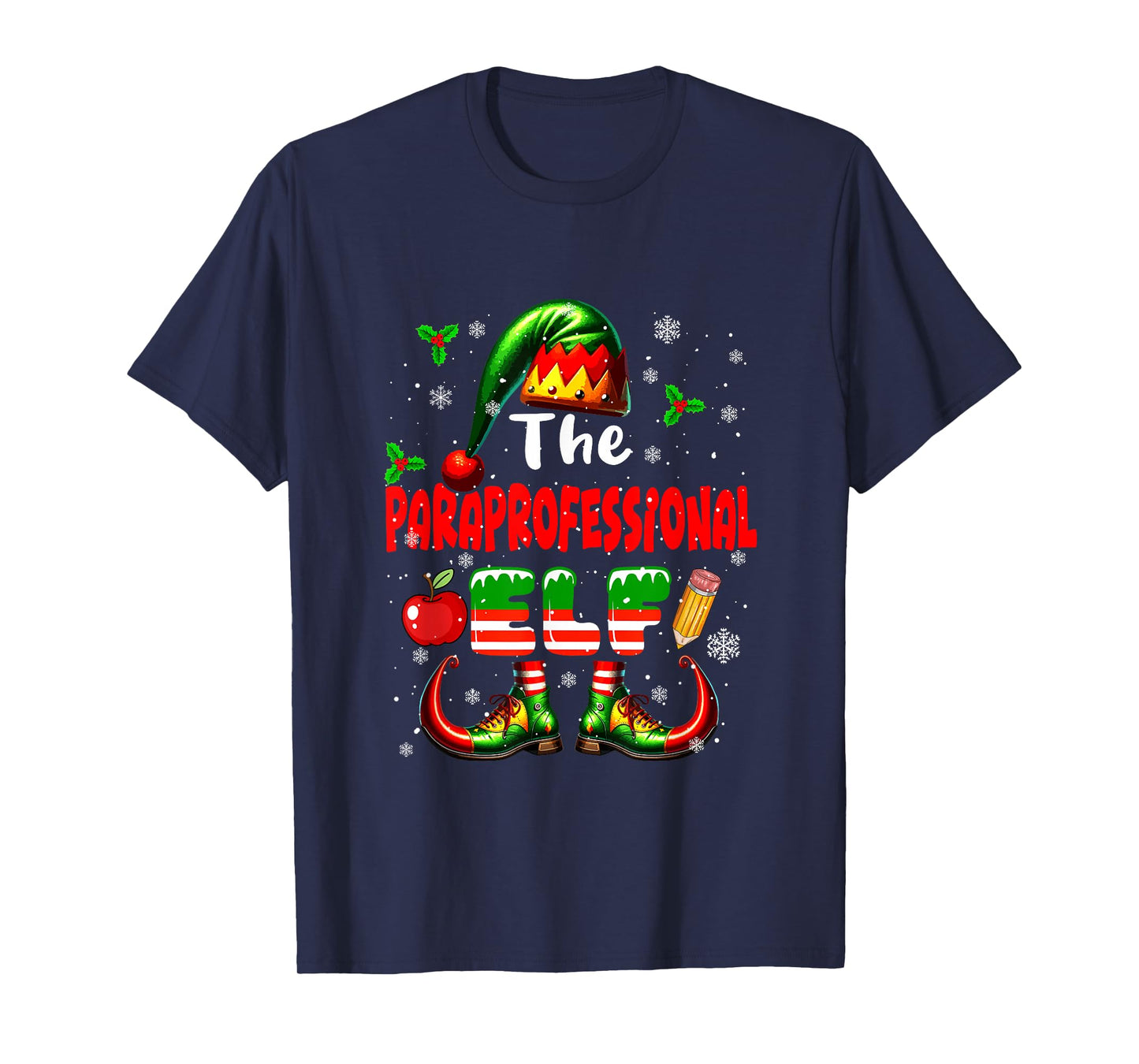 The Paraprofessional Elf Christmas Job Team Matching Parties T-Shirt