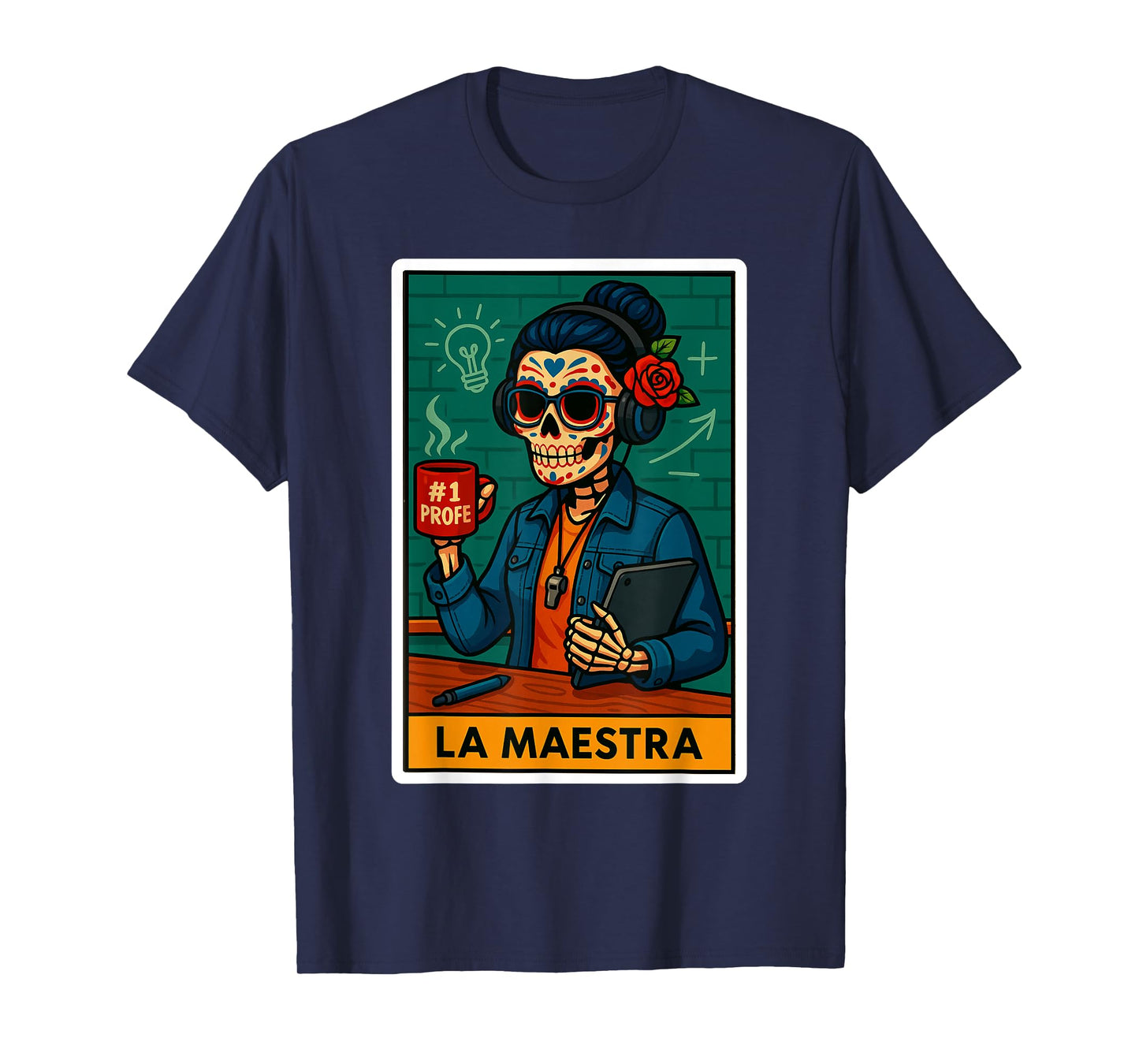 La Maestra | Spanish-Mexican Bingo Card Funny Gifts T-Shirt