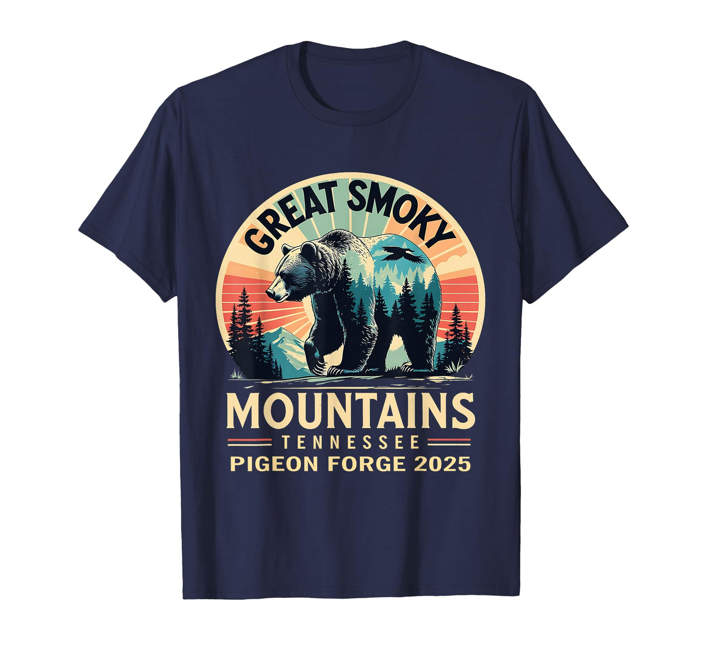 Great Smoky Mountains Pigeon Forge 2025 Bear Adventure T-Shirt