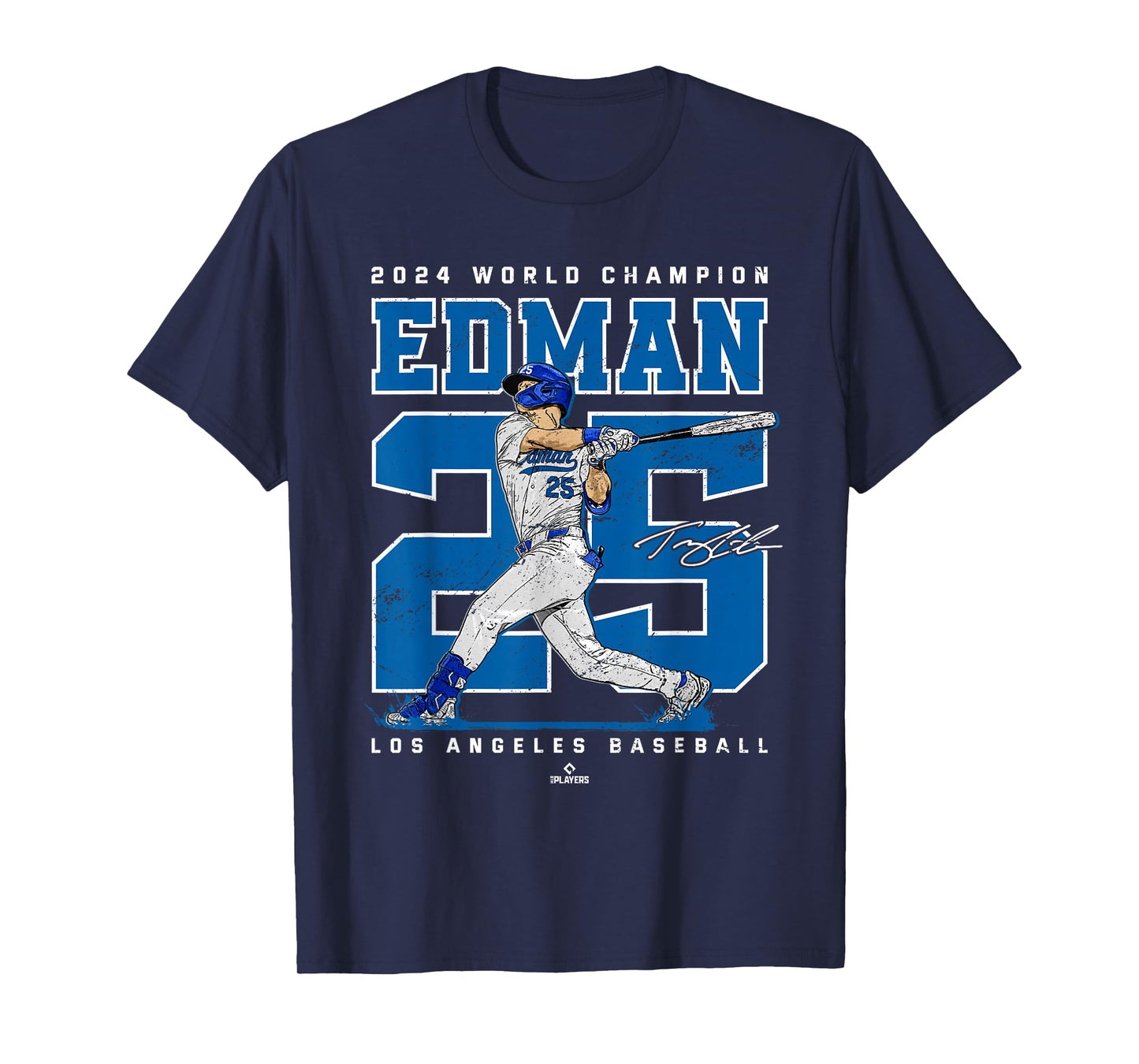 Player Number 2024 World Champion Tommy Edman MLBPA T-Shirt