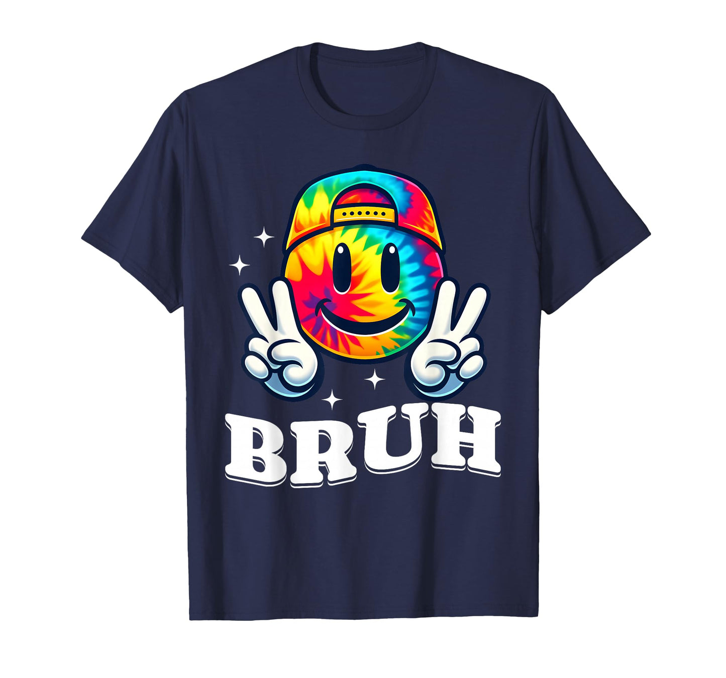 Peace Bruh For Girls Kids Boys Tie Dye Retro Groovy Birthday T-Shirt