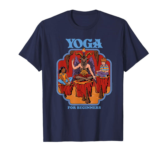 Steven Rhodes Yoga for Beginners Baphomet Demon Dark Humor T-Shirt