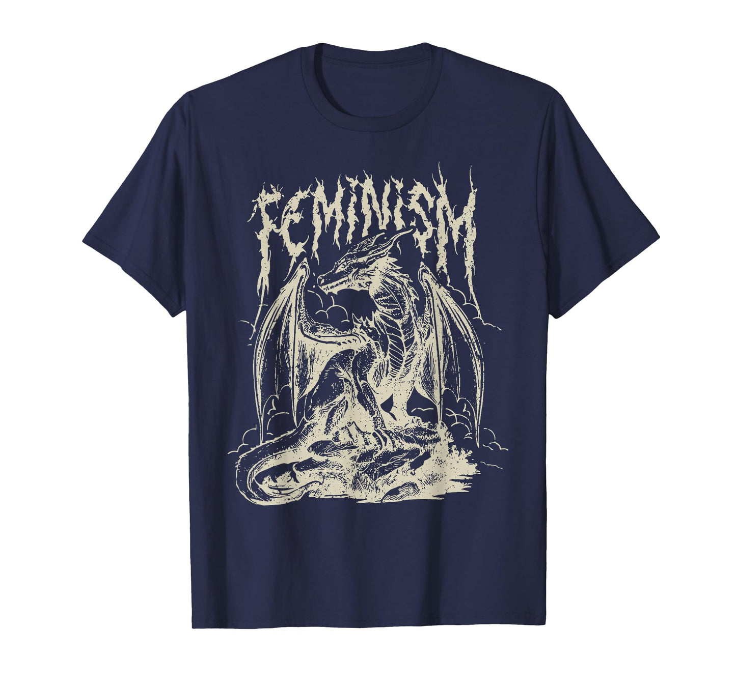 Vintage Feminism Dragon Fantasy T-Shirt