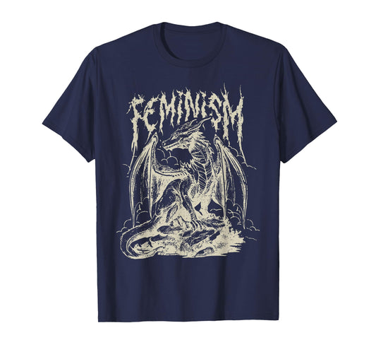 Vintage Feminism Dragon Fantasy T-Shirt