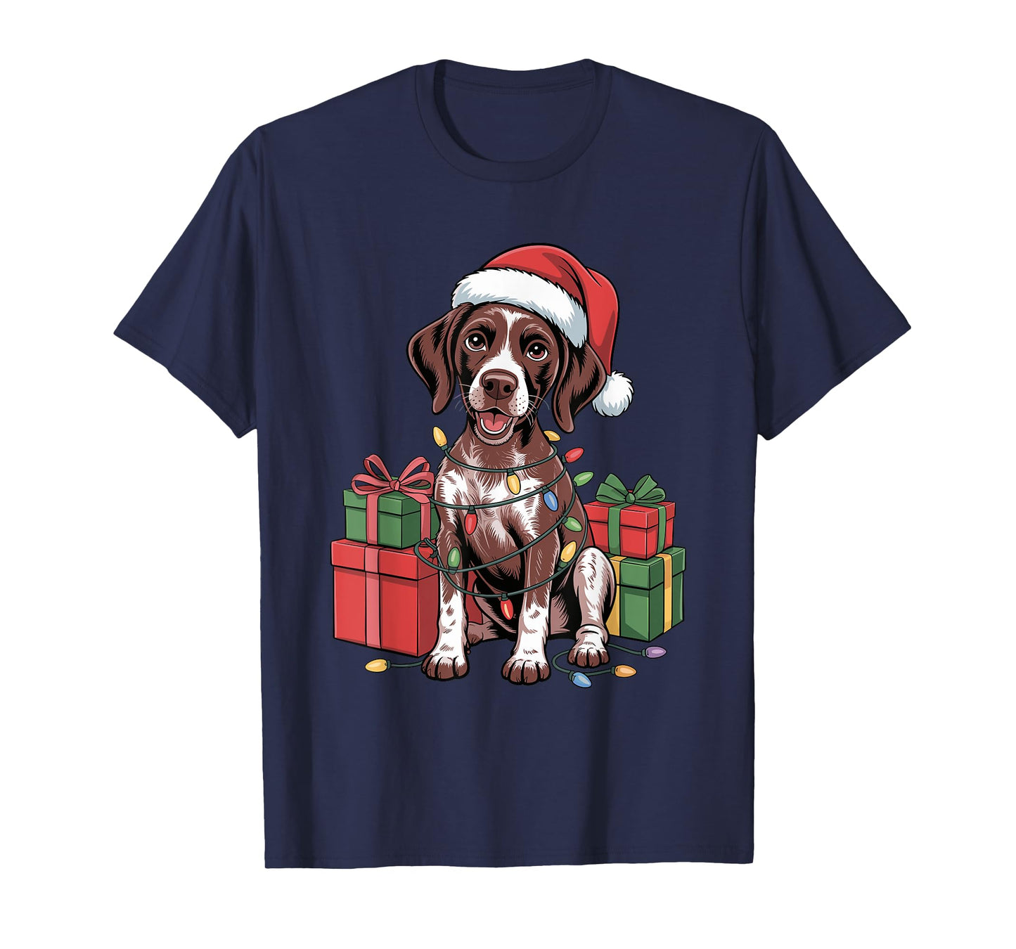 German Shorthaired Pointer Christmas Funny Dog Lover Holiday T-Shirt