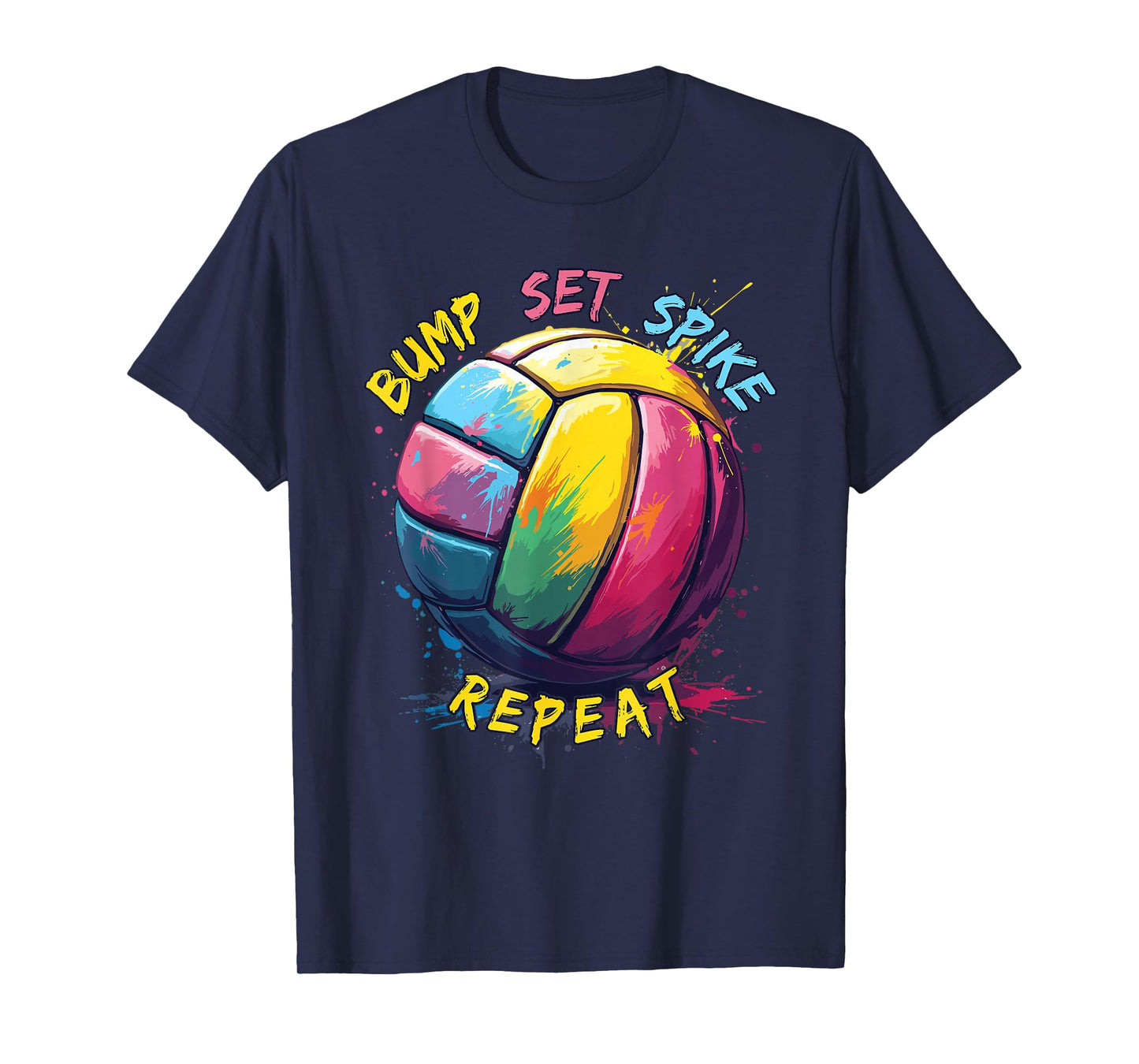 Volleyball For Teen Girls & Women | Bump Set Spike Repeat T-Shirt