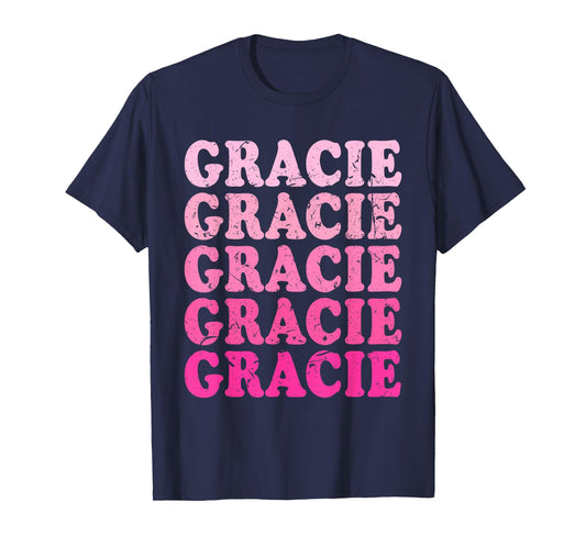 Retro Gracie First Name Personalized Gracie Groovy Vintage T-Shirt