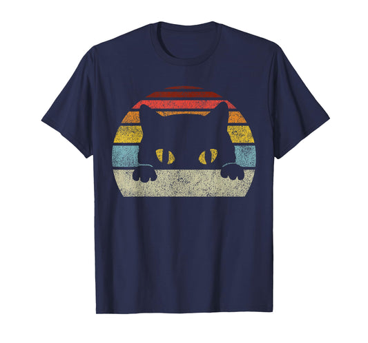 Cat Retro Style Vintage Black Kitten Cute Kitty Cats Lover T-Shirt