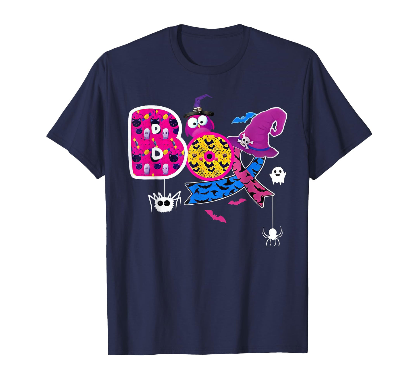 Boo Pregnancy Infant Loss Awareness with Spiders & Witch Hat T-Shirt