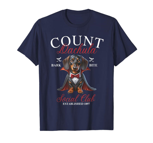Dachshund Halloween Social Club Halloweenie Weiner Men Women T-Shirt