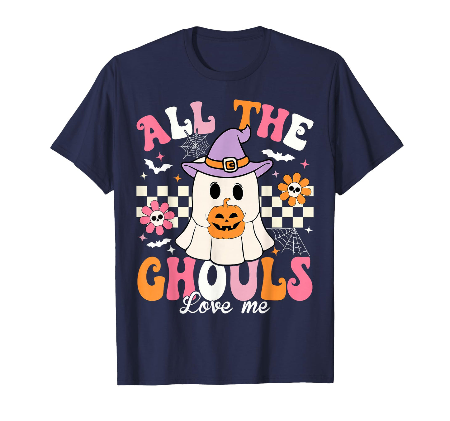 All The Ghouls Love Me Halloween Ghost Spooky Halloween Kids T-Shirt