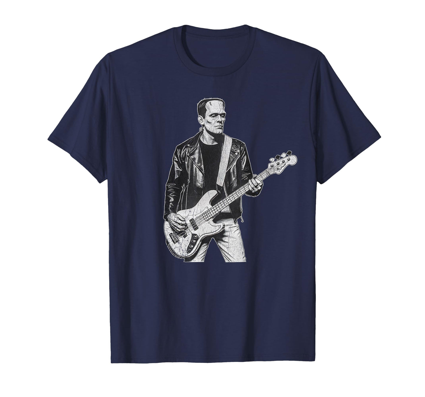 Vintage Frankenstein Bass Player Bass Guitar Rock and Roll T-Shirt