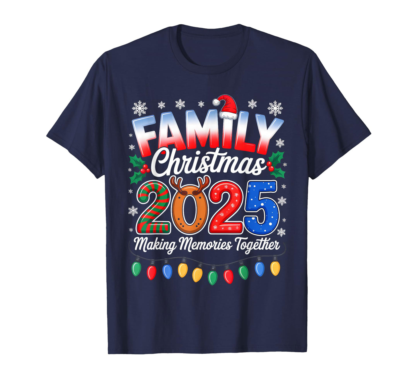 Family Christmas 2025 Matching Family Xmas Squad Santa 2025 T-Shirt