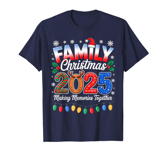 Family Christmas 2025 Matching Family Xmas Squad Santa 2025 T-Shirt