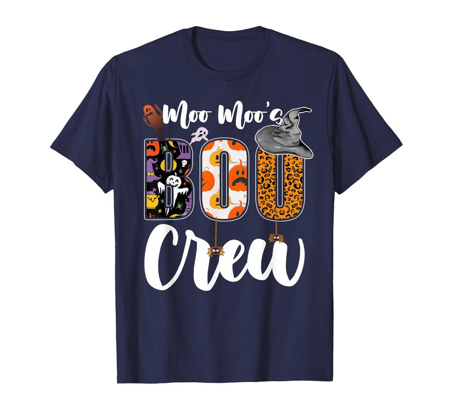 Moo Moo's Boo Crew Halloween Grandma Grandkids Matching T-Shirt