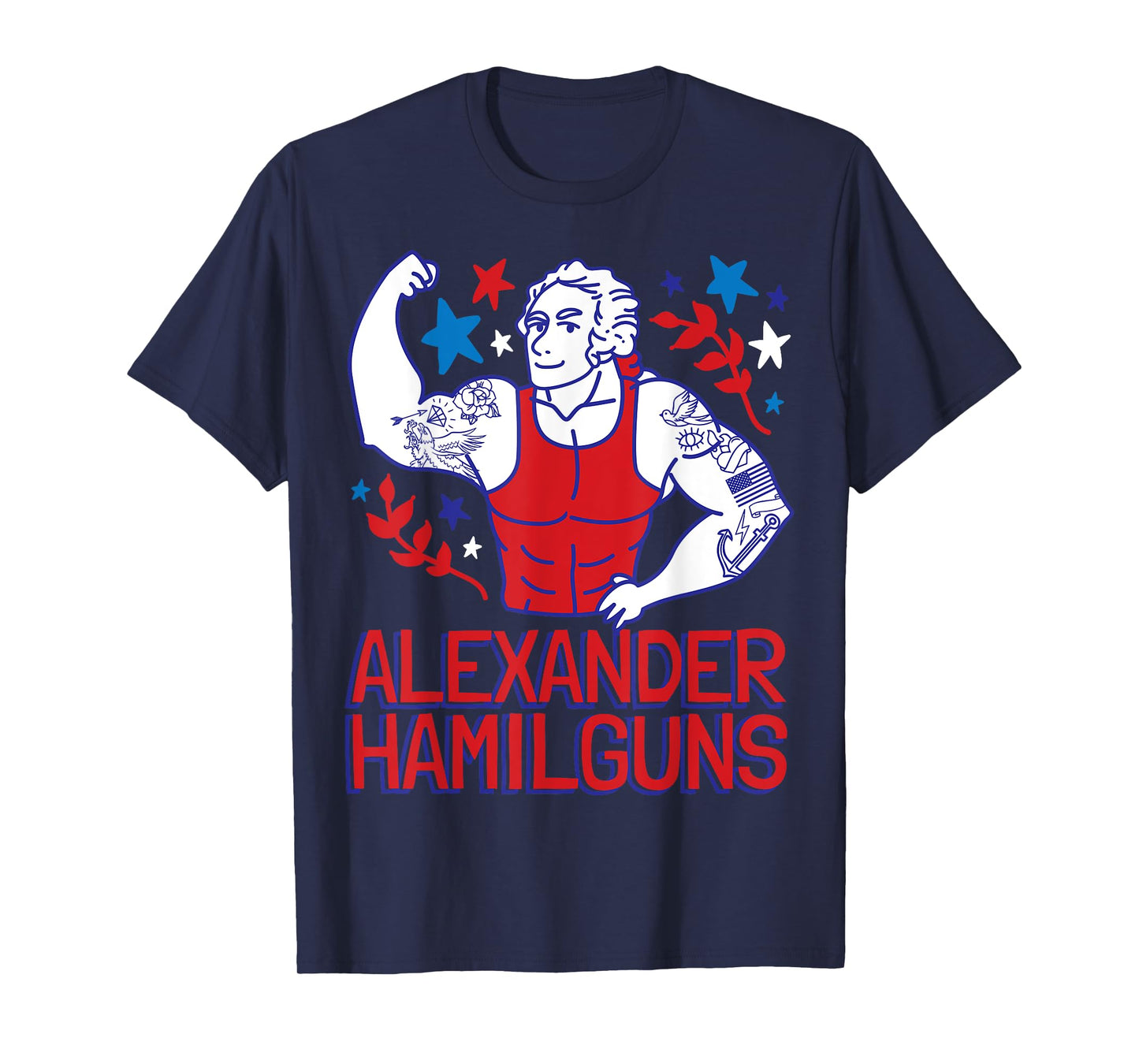 Alexander Hamilguns Hamilton 4th Of July Gym Instructor Gift T-Shirt