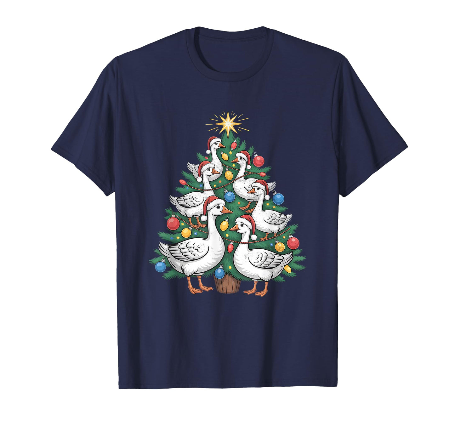 Goose Christmas Tree T-Shirt