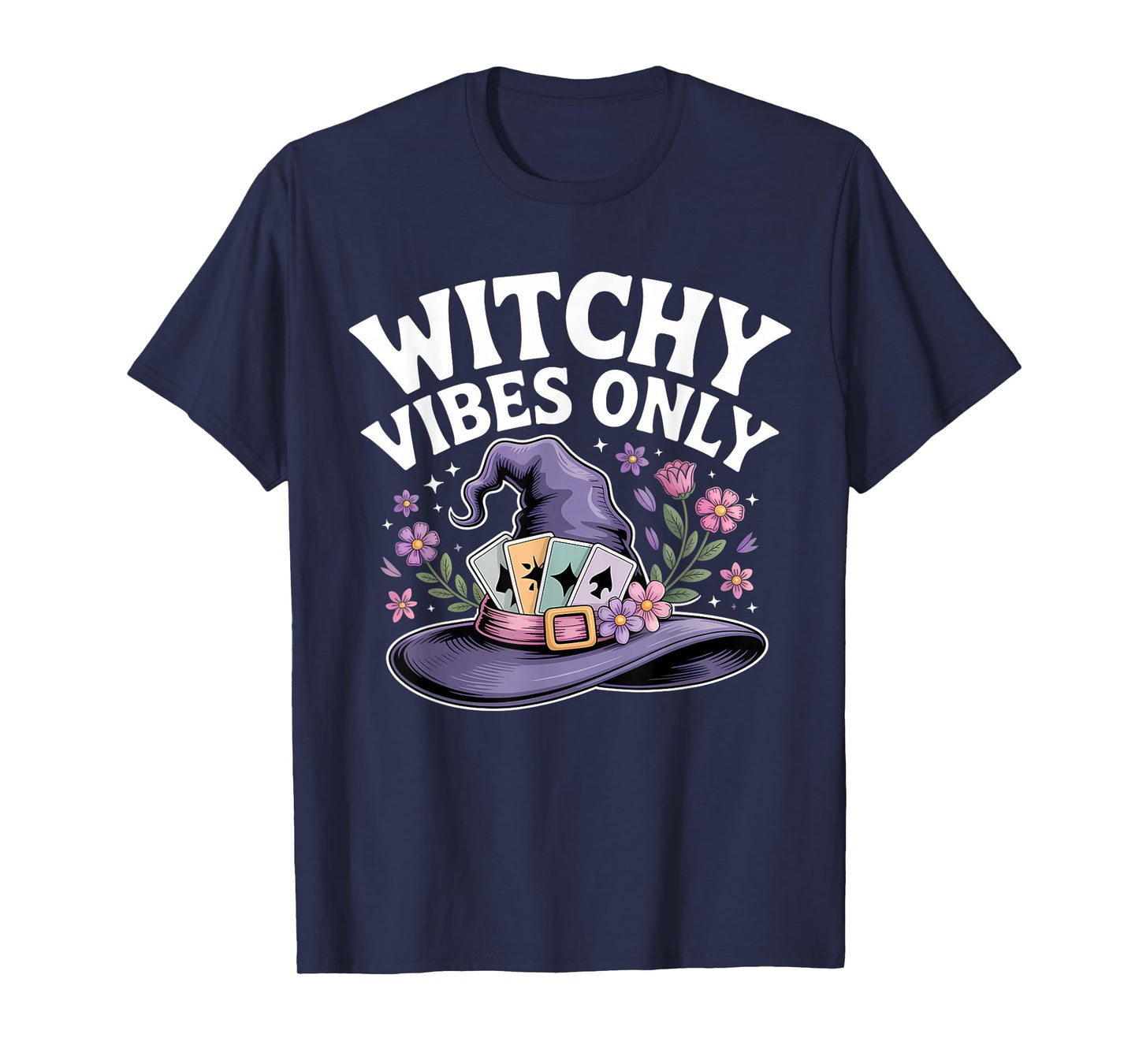 Witchy Vibes Only Floral Tarot T-Shirt