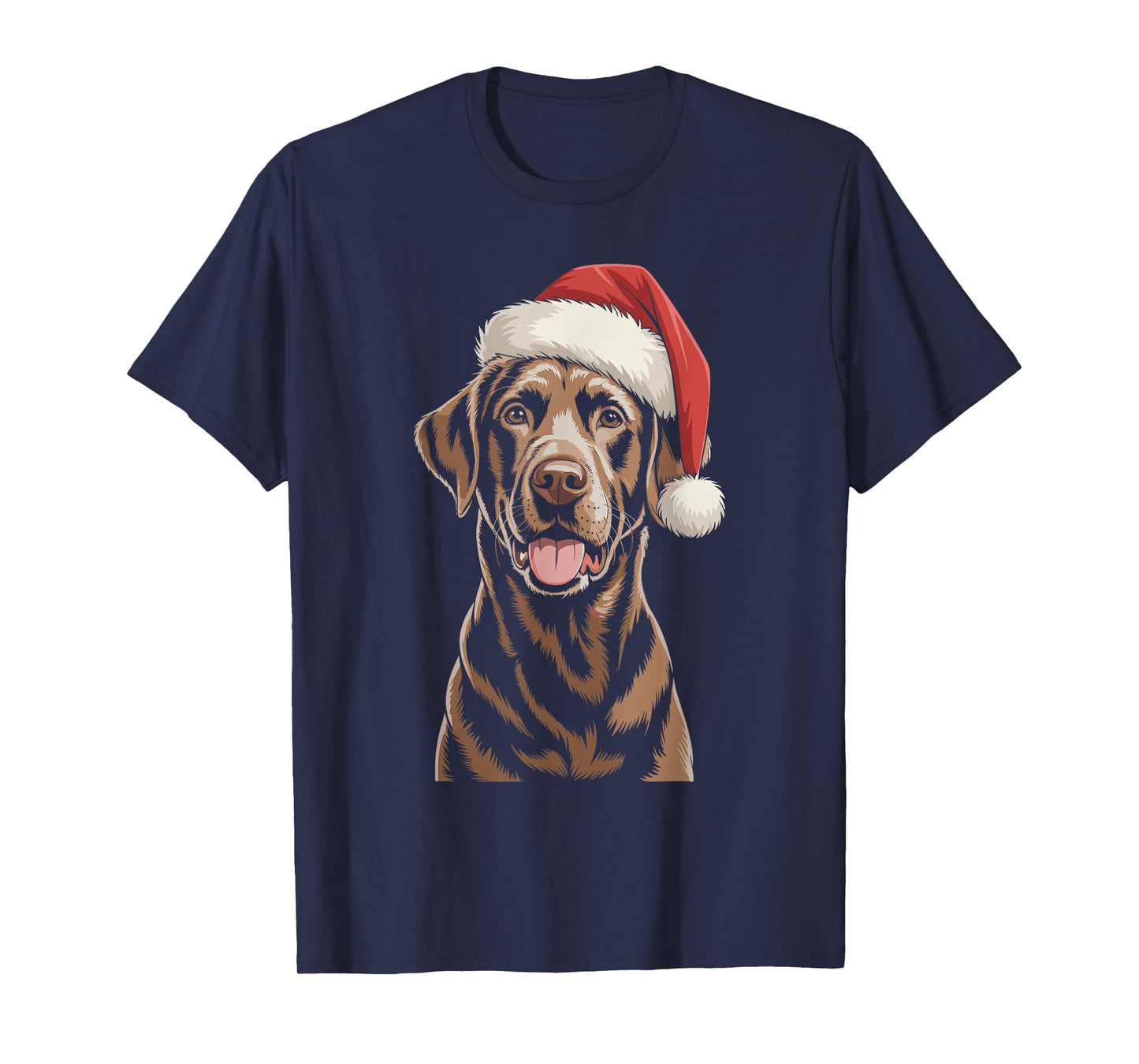 Chocolate Lab Dog Santa Hat Christmas Pajama Labrador T-Shirt