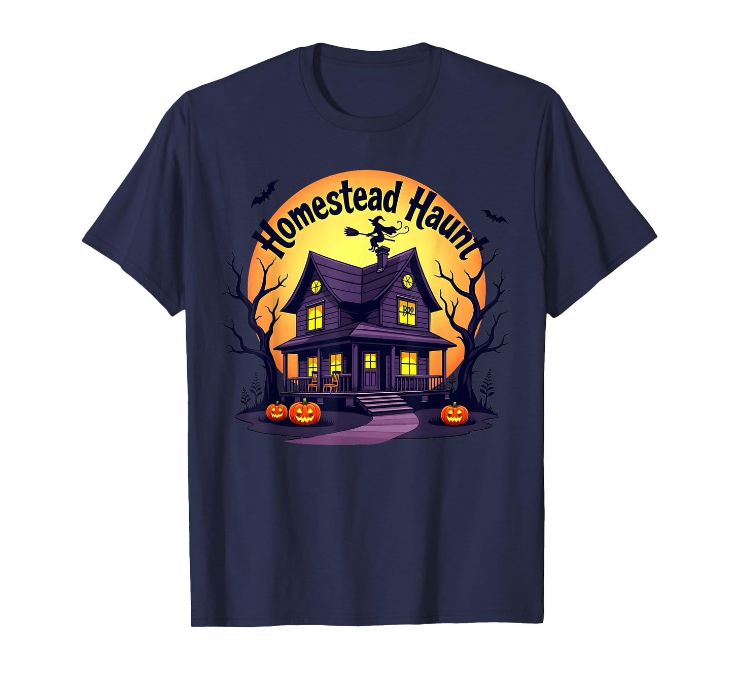 Halloween Family Homestead Haunt Spooky House Decor T-Shirt
