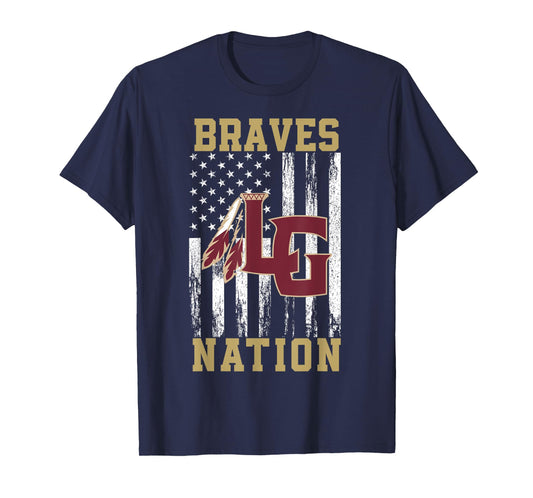 Lake Gibson Braves Logo Nation HS T-Shirt
