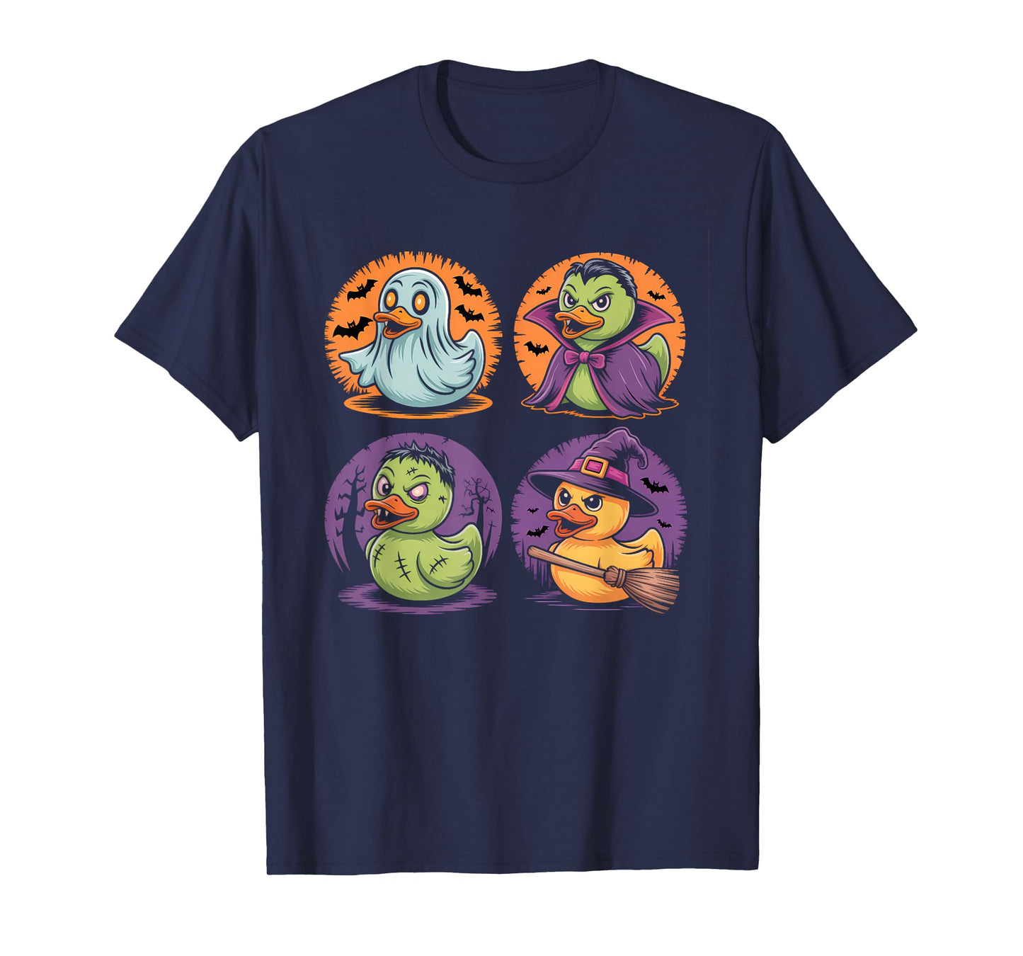 Haloween Rubber Ducky Shirt Dracula Zombie Witch Ghost T-Shirt