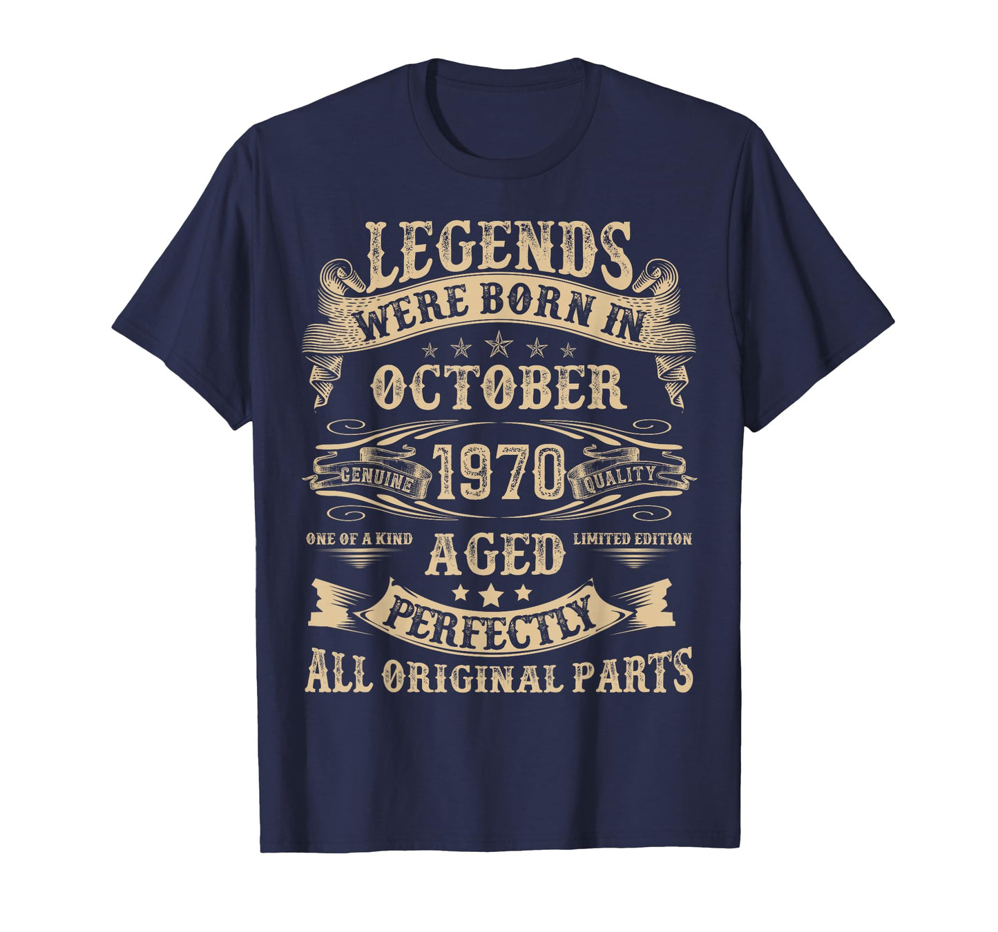 October 1970 55 Year Old Bday Gifts for Men 55th Birthday T-Shirt