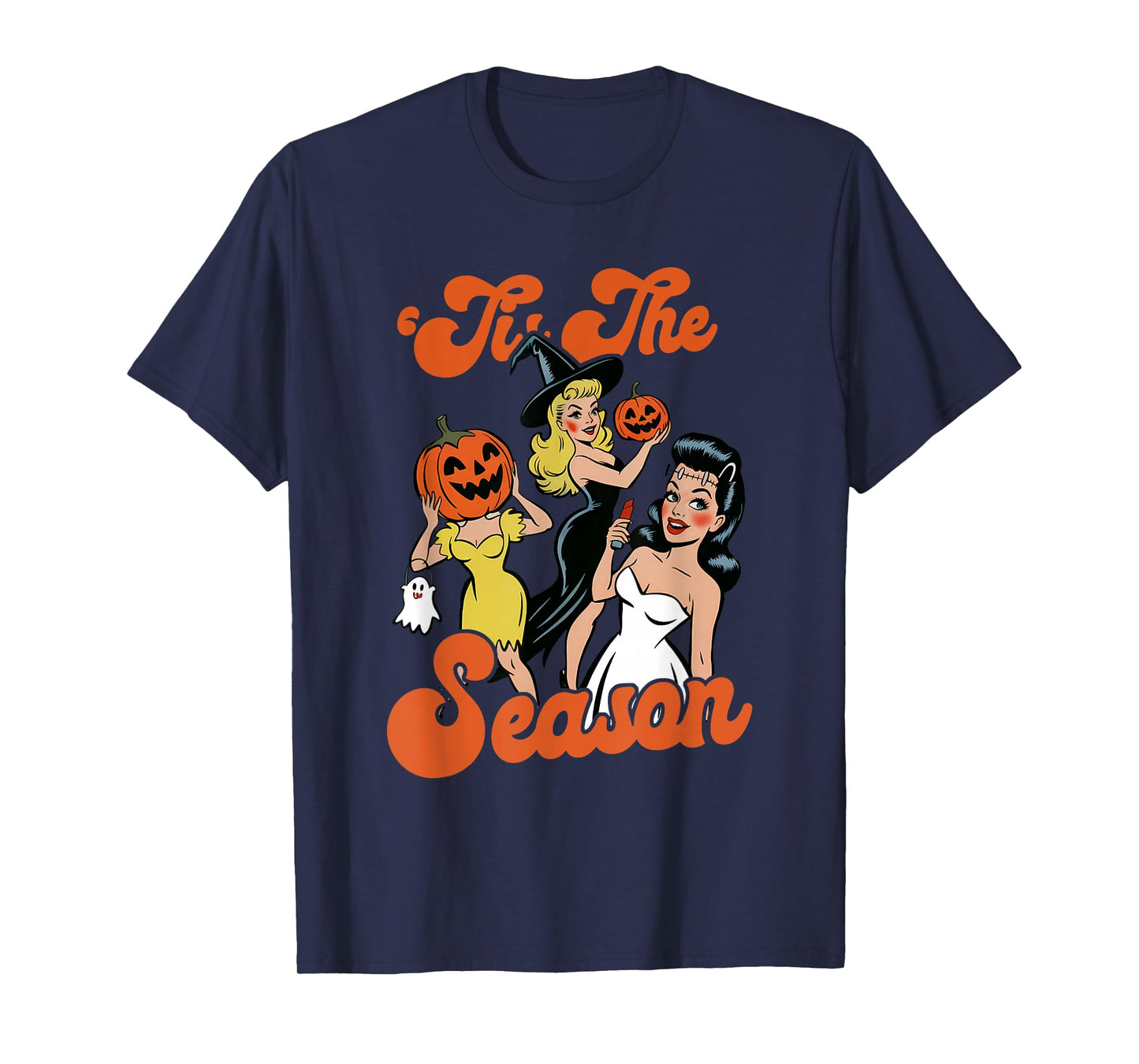 Retro Halloween Pin-Up Witches T-Shirt
