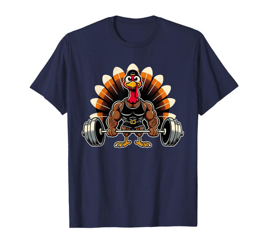 Thanksgiving Muscle Turkey Funny Leg Day Gym Body Builder T-Shirt