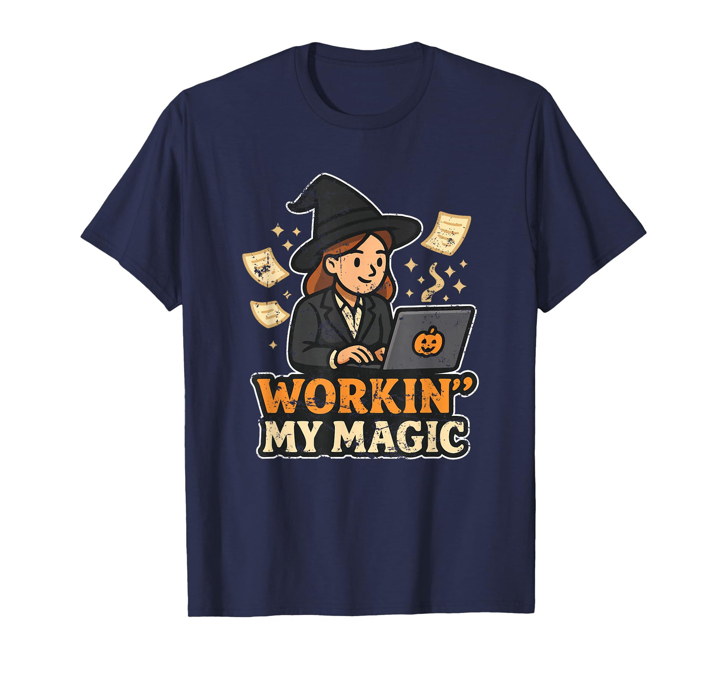 Workin My Magic Witch Laptop T-Shirt