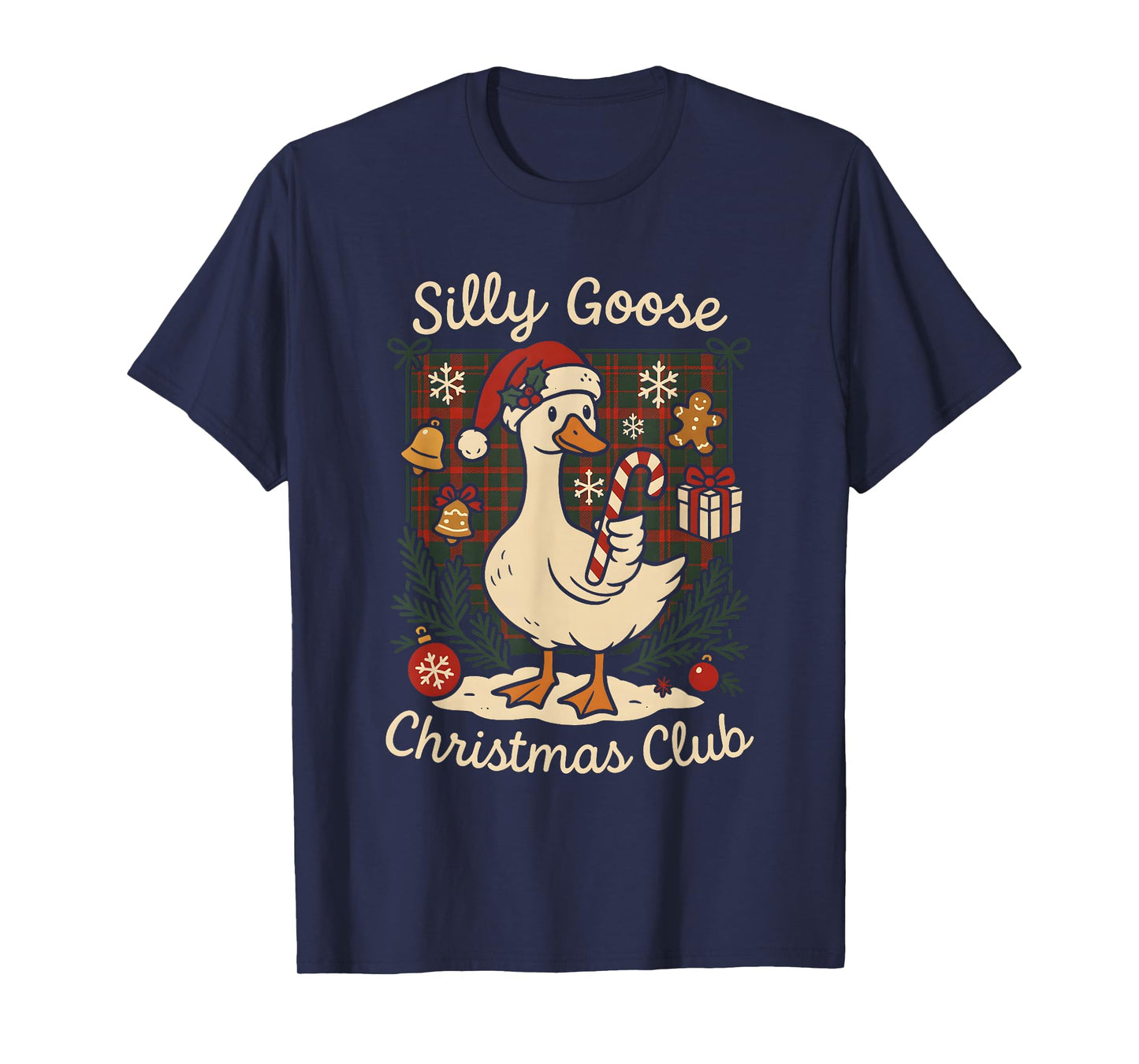 Goose Silly Christmas Club Festive Holiday Artwork T-Shirt