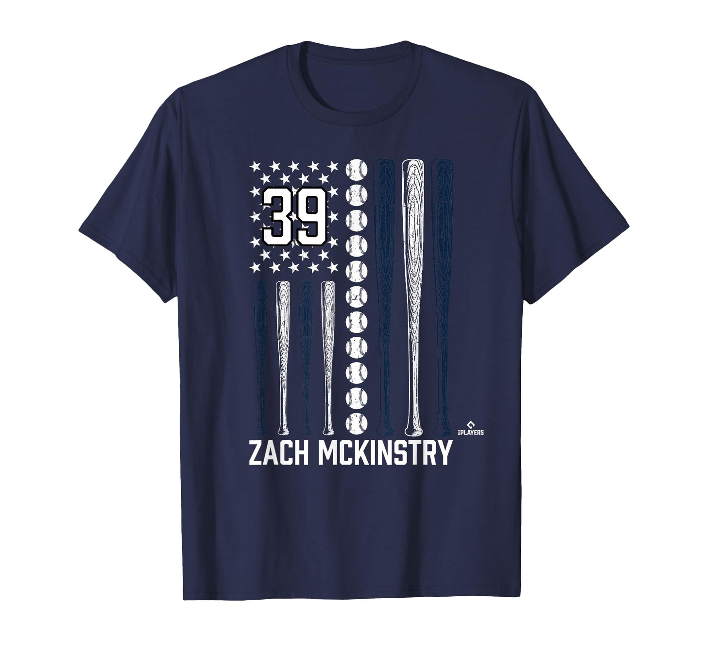 Baseball American Flag Zach McKinstry Detroit Baseball MLBPA T-Shirt