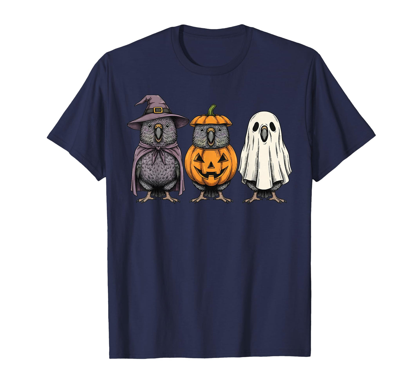 Spooky Ghost Kakapo Lover Pumpkin Halloween T-Shirt