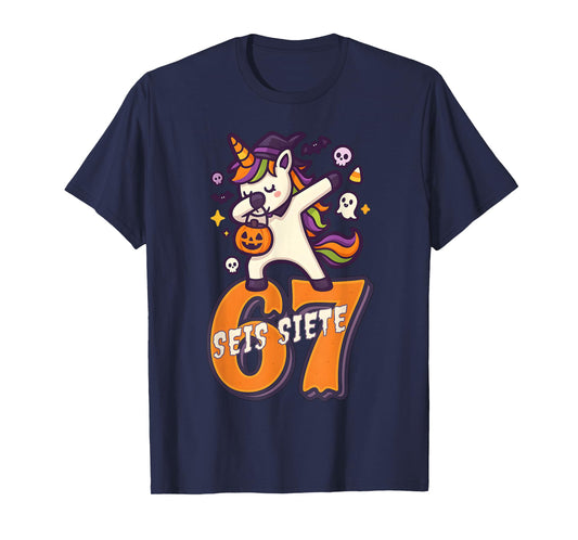 SEIS Siete Spanish Halloween 67 Boys Kids Six Seven Espanol T-Shirt