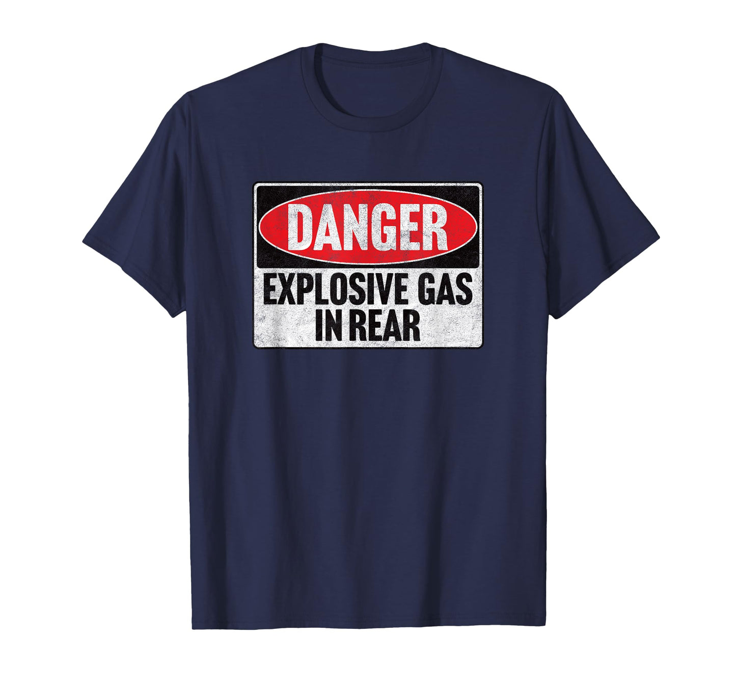 DANGER EXPLOSIVE GAS IN REAR vintage retro 80's fart farting T-Shirt