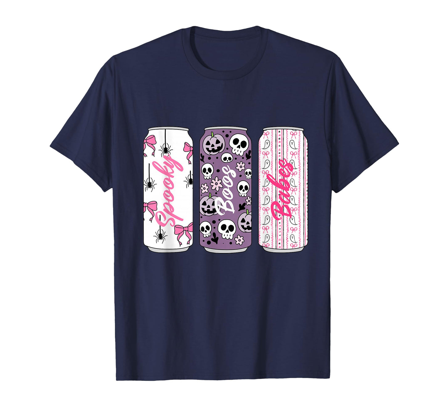 Spooky Boos Babes Pastel Halloween Cute Cans Art T-Shirt