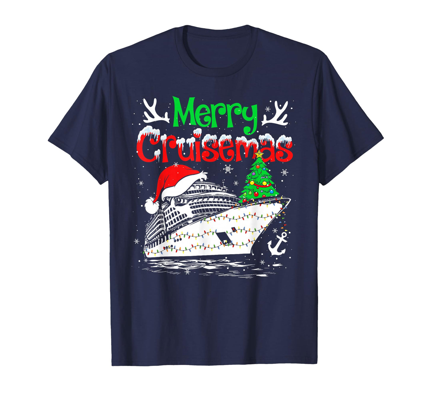 Merry Cruisemas Christmas Cruise Xmas Lights Holiday Pajamas T-Shirt