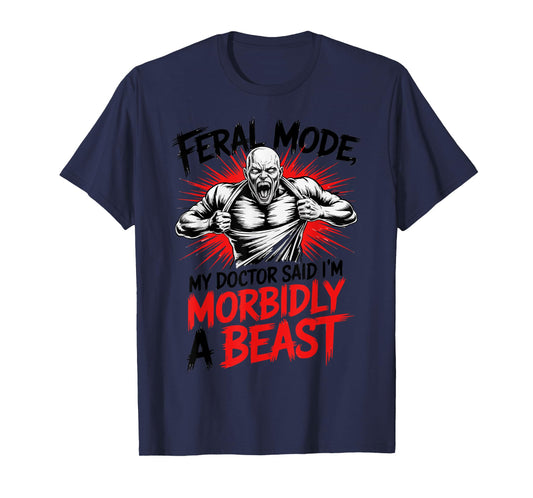 Funny Gym Workout Feral Muscle T-Shirt